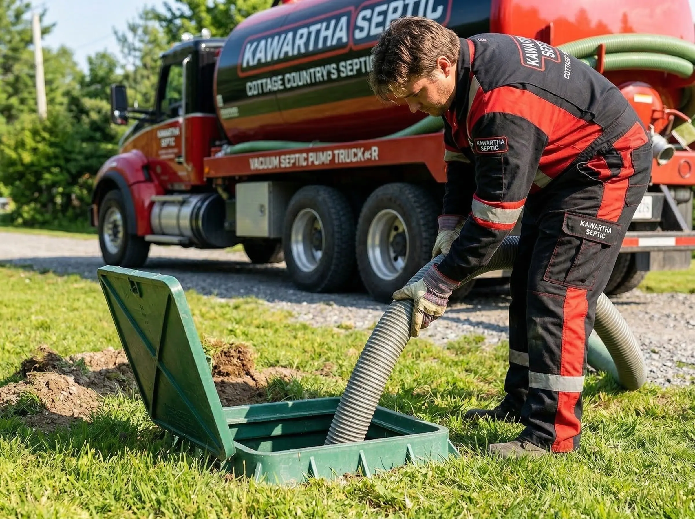 Kawartha Septic technician pumping